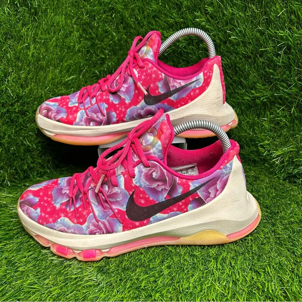 Nike KD 8 Aunt‎ Pearl Pink Floral Basketball Shoes 837786-603 Boys 7Y Womens 8.5